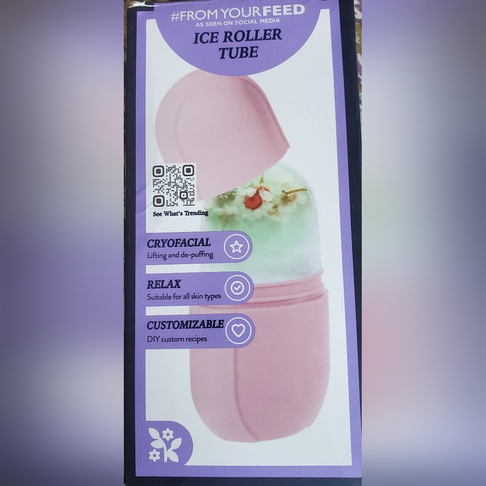 Ice Roller Tube. It Contours & lifts the skin,improves serum absorption,tightens